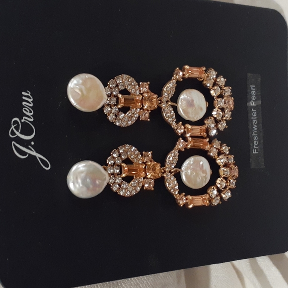 J crew fresh water pearl earrings